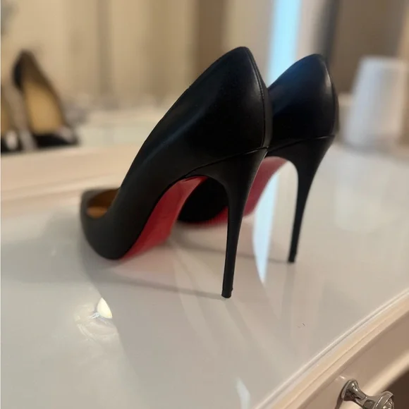 Christian Louboutin Pigalle Follies 100 black nappa leather EU 38.5 - Picture 7 of 11